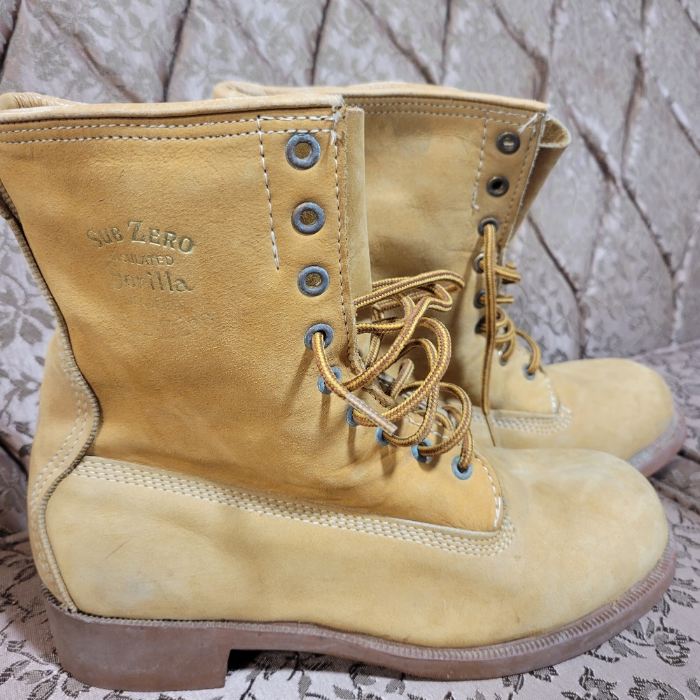 VTG GREB Sub Zero Insulated Gorilla Boots Men 7 Brown Leather